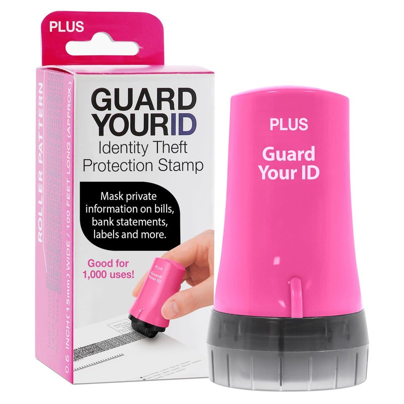 Plus Guard Your ID Advanced Security Roller 2.0 Identity Theft Prevention Stamping Pink - Image 1